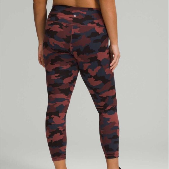Lululemon Wunder Train High-Rise Tight 25" Heritage 365 Camo Smoky Red Night Sea - Picture 6 of 6